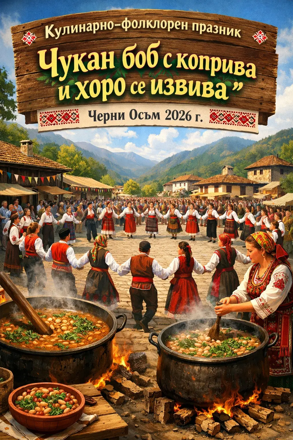 Кулинарно-фолклорен празник „Чукан боб с коприва и хоро се извива“ 2026
