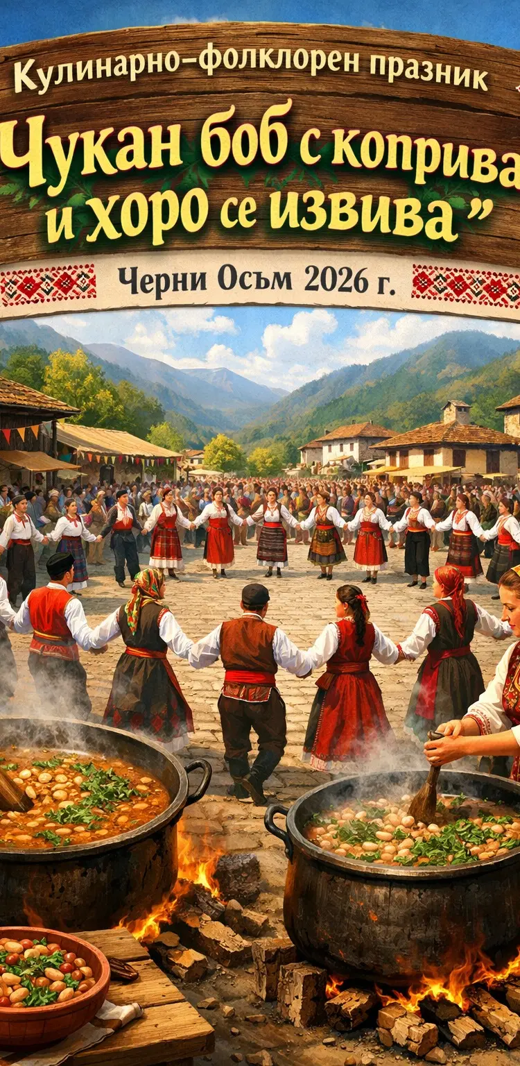 Кулинарно-фолклорен празник „Чукан боб с коприва и хоро се извива“ 2026